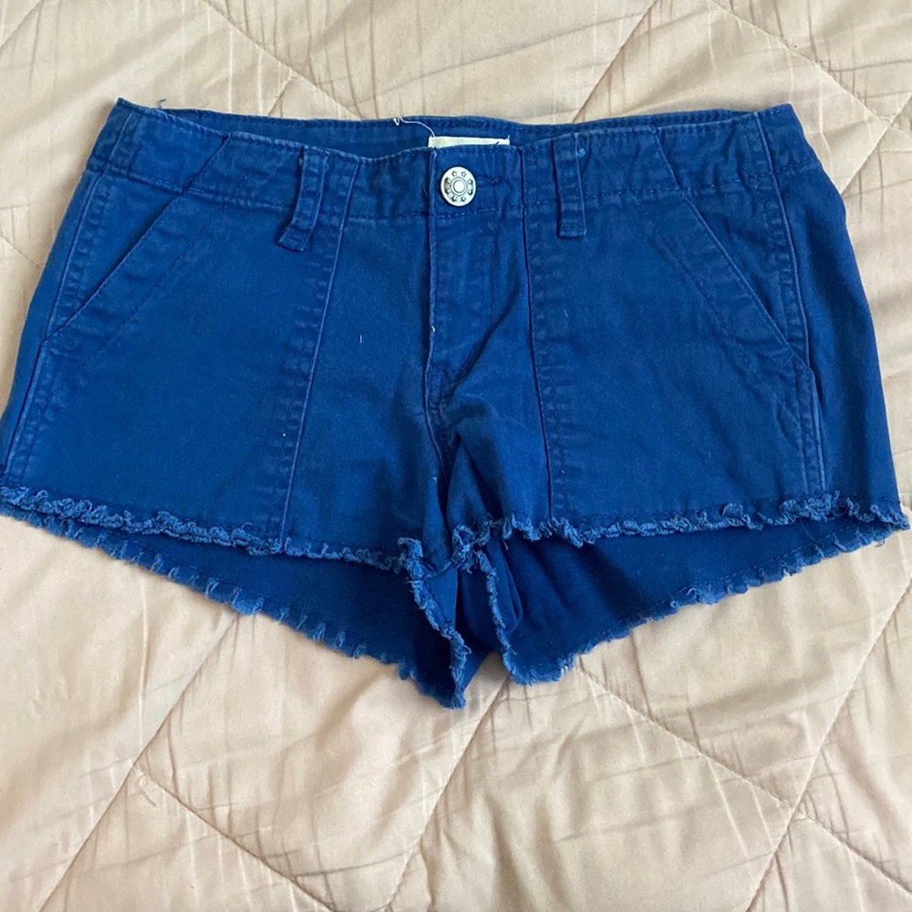 size xs wet seal blue denim shorts, good condition, worn a few times